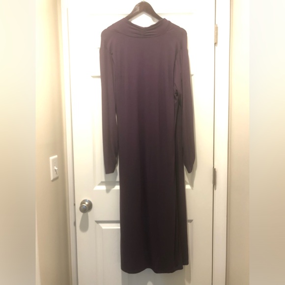 🥳B-DAY SALE❤️BODEN Plum Faux Wrap Ruched Long Sleeve Dress Size 16L - Picture 2 of 8
